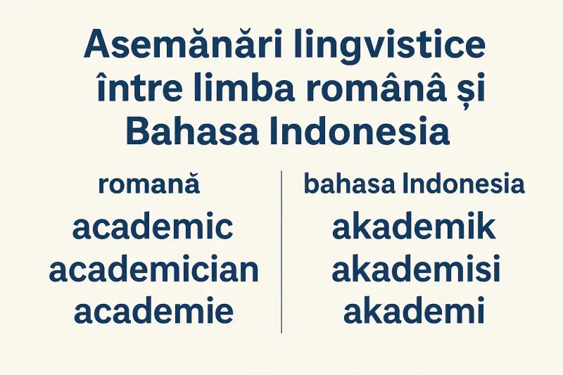 asemanari lingvistice intre limba romana si limba bahasa