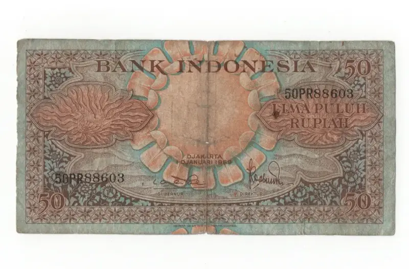 bancnota dua settengah rupiah 1956 fata