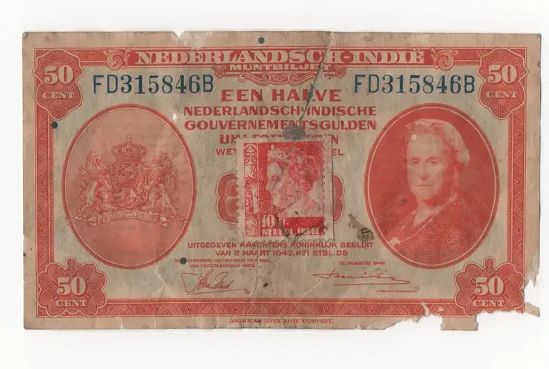 bancnota 50 Cent 1943 fata