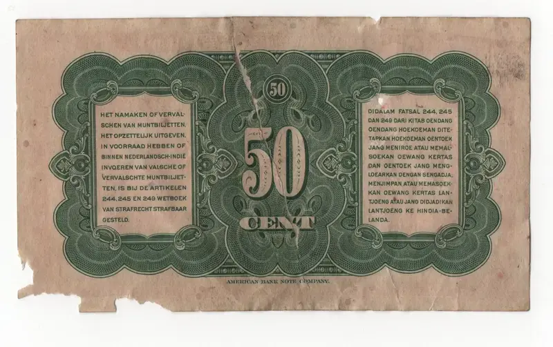 bancnota 50 Cent 1943 verso
