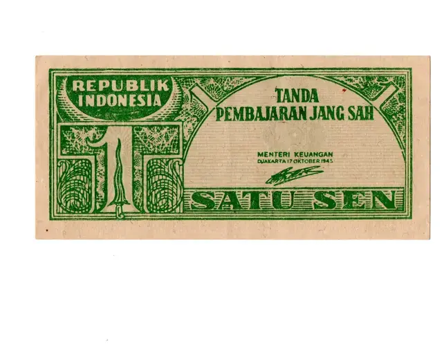 bancnota satu sen 1945 fata