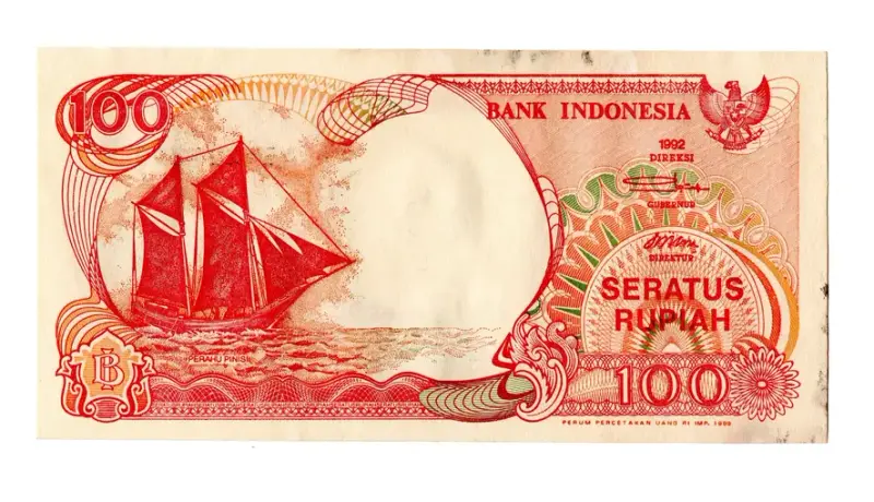 bancnota seratus rupiah 1992 fata