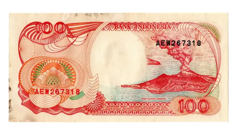 bancnota seratus rupiah 1992 verso