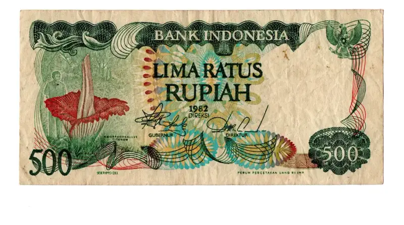 bancnota lima ratus rupiah 1982 fata