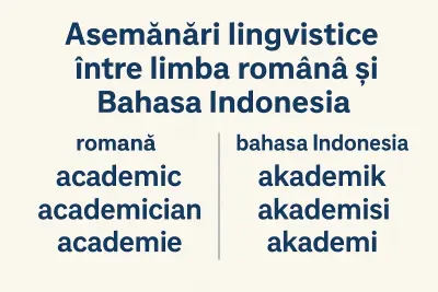 asemanari lingvistice intre limba romana si limba bahasa