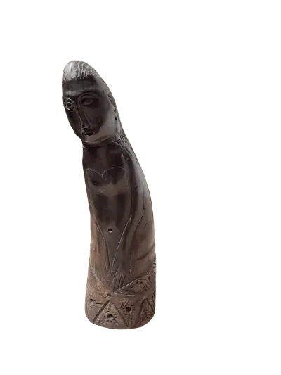 carved buffalo horn betel containers from lombok female